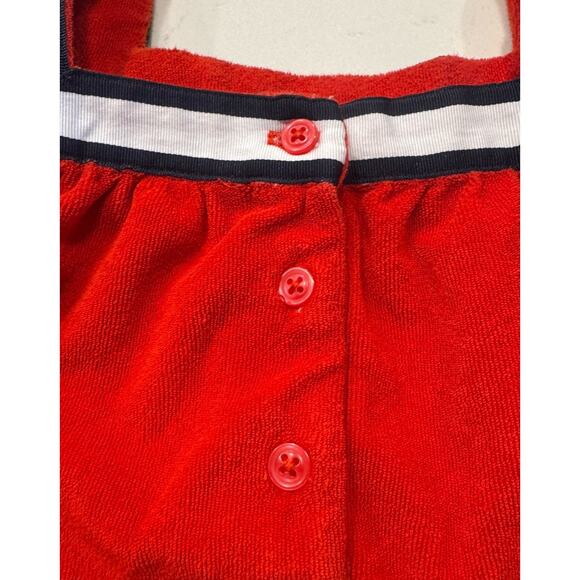 JANIE And JACK Terry Cloth Dress Girls Size 2T Swim Cover Up Red Nautical - Picture 7 of 7